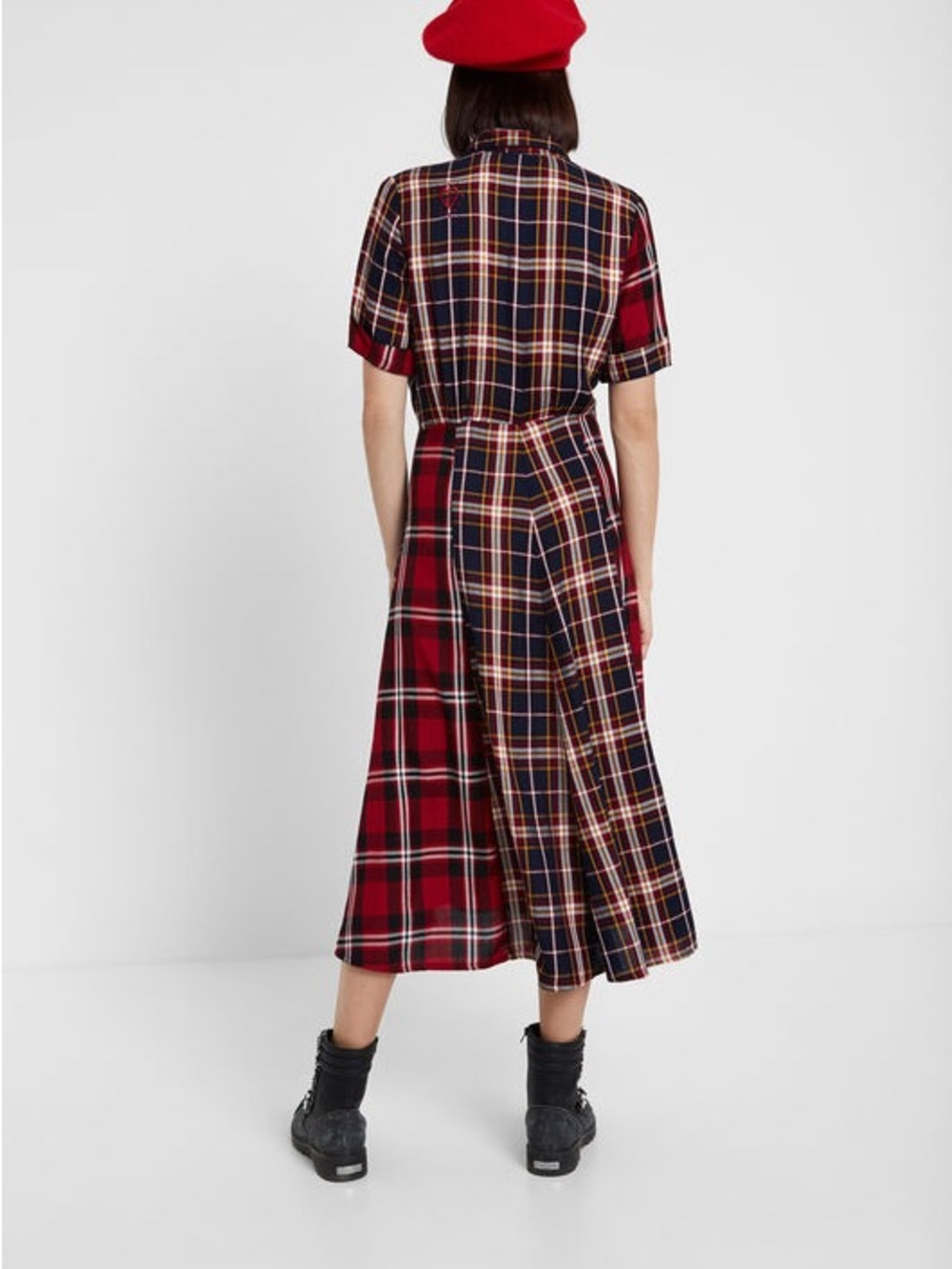 DESIGUAL ROSADA CHECKED DRESS Size 38/6 - Picture 13 of 16